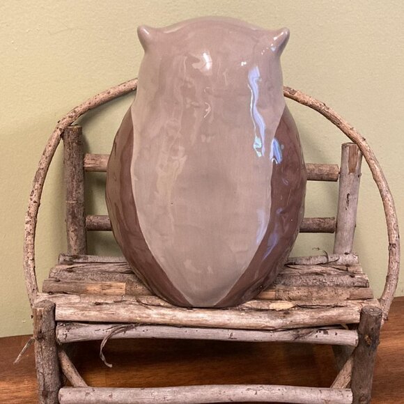 NWOT RAE DUNN Ceramic "HOOT" Owl Decor - Picture 4 of 6